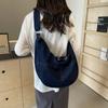 Bolso de Hombro Dumpling de Color Sólido Bolso Cruzado de Mezclilla Vintage Bolso de Lona Sencillo Ruiying para Trabajo para Mujer Bolso de Clase para Estudiantes