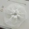 Scrunchie de Renda Cetim Pérola Branca Estilo Coreano para Mulheres, Acessório de Cabelo Oversized Estilo Preguiçoso de Alta Qualidade, Novo Elástico de Cabelo