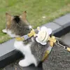 Arnés para Gato Abejita Personalizado, Arnés para Gato con Forma de I Anti-Escape, Correa de Pecho Ajustable para Gato para Pasear Afuera
