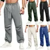 Comercio Exterior Transfronterizo Verano Pantalones Casuales para Hombre Modernos Versátiles Holgados Color Sólido Uso Diario Pantalones Rectos Venta al por Mayor
