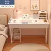 Mesa para quarto de menina com gavetas, mesa simples para maquiagem e estudo para uso doméstico de estudante, mesa de computador para escritório para moradia para alugar