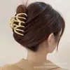 Pinza Geométrica Ondulada de Metal de Gama Alta Estilo Coreano Simple Ins Pinza de Agarre Pinza de Tiburón Diseño de Moda Accesorios para el Cabello para Mujeres