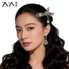 Elegante Pinza de Pato con Pedrería Estilo Sirena para Mujer, Pinza de Alto Gama para Flequillo Lateral, Accesorio para el Cabello de Lujo Ligero, Pasador, Venta al por Mayor Transfronteriza