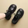 Zapatos de cuero estilo colegial con cordones y tacón grueso para mujer, nueva colección otoño 2026, zapatos de plataforma versátiles, adecuados para figuras petite, zapatos de vestir de estilo británico, zapatos de caña baja