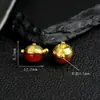 Prata 925 Banhada com Acessórios de Flor de Peônia Vermelha do Sul Pulseira DIY Acessórios de Corda Trançada Contas de Prata Antiga