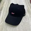 Gorra de Béisbol Suave con Bordado de Letras Estilo Coreano y Orejas de Gato para Mujer, Nueva Versátil Casual para Circunferencia de Cabeza Grande, Visera de Pico Delgado para Adelgazar la Cara