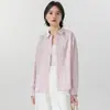 Tejido japonés Toray, teñido en Malasia, camisa de mujer sin planchar, primavera y otoño, tacto de alta gama, silueta holgada, camisa de manga larga