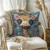 Funda de almohada con estampado de animal popular de Temu transfronteriza Cojín suave personalizado para sofá Funda de almohada decorativa para el hogar y el dormitorio