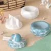 Poppy Lançamento Transfronteiriço Popular Molde de Silicone DIY Redondo Conchas Gordas Pote de Armazenamento Copo de Vela Molde de Gesso