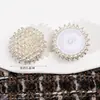Tricô Pequeno Perfumado com Botão de Pérola Feito à Mão, Roupas de Exterior, Corta-vento, Botão com Contas, Acessórios de Pele, Fivela Decorativa