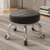 Taburete Bajo con Ruedas para Belleza Impecable, Taburete Pequeño con Ruedas Universales para Niños, Uso en Casa para Niños Pequeños, Taburete Redondo Simple de Moda Silencioso con Ruedas