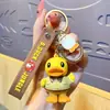 Chaveiro Pingente Boneco Pato Amarelo B.Duck Autêntico Fofo Tendência Figura Chaveiro Pingente de Bolsa Pequeno Presente