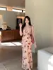 Precio Especial, Sin Devoluciones ni CambiosVestido de Tirantes de Encaje con Estampado Xiu Xixi, Vestido de Vacaciones Puro y Atractivo para Mujer K82378