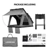 Tienda de Techo Triangular de Cáscara Dura de Fábrica Fuente Aleación de Aluminio Apertura Rápida Tienda para Coche de Acampada y Viajes Auto Caravana Venta al por Mayor