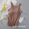 Ropa interior de capa base a la moda para primavera y verano, nuevo estilo, chaleco acolchado acanalado, sujetador todo en uno que se puede usar por fuera