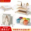 Caja de Almacenamiento de Acrílico Personalizada para Revistas, Bandeja para Libros, Caja de Almacenamiento, Caja para Bolsitas de Té, Patas de Metal Dorado, Diseño de Borde Ondulado