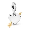 Accesorios de cuentas para joyería DIY. Colgante de llave con corazón de amor en oro rosa plateado Yiwu fábrica de accesorios al por mayor