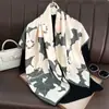 Nuevo Pañuelo Cuadrado Grande de 90 cm, Elegante Pañuelo de Seda Sarga para Mujer, Bufanda Chal de Moda para Primavera y Otoño para Decoración