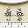 Colgante Mixto de 18 Piezas de Aleación de Zinc Plata Antigua Corazón Calado Cruz para Pulsera DIY Collar Llavero Accesorios de Joyería