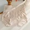 Pantaletas sexy de encaje para mujer, cintura media, control de abdomen, sin costuras, verano, finas, entrepierna de seda antibacteriana, talla grande, al por mayor, ultradelgadas