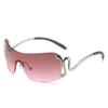 Gafas de sol personalizadas, gafas de sol europeas y americanas, nuevas, de una sola pieza, sin marco, Millennium hot girl, gafas de moda para tiro callejero para hombres y mujeres