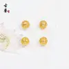 Contas Redondas Antigas Douradas Vazadas, Pulseiras DIY Feitas à Mão, Colares, Contas, Joias para Roupas Antigas Chinesas, Materiais para Miçangas