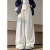 Nueva colección de otoño: pantalones anchos de ajuste regular holgado, versátiles y relajados de punto Yamamoto, de cintura alta, con caída, pantalones casuales de largo completo