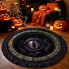 Alfombra decorativa redonda temática de Halloween para uso doméstico, adecuada para salas de estar, a prueba de polvo y resistente a las manchas, se puede usar como alfombra de sofá o mesa de café, y como una alfombrilla de piso fresca y cómoda para dormitorios