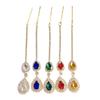 Cross-border Novo Simples Gota De Água Pingente Strass Grampo De Cabelo Europeu e Americano Moda Sobrancelha Gota Testa cadeia Cadeia De Cabelo