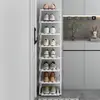 Estante Plegable Estrecho para Zapatos, Estante de Almacenamiento Estrecho, Zapatero Simple sin Instalación para Entrada de Casa, Habitación de Alquiler de Múltiples Pisos, Dormitorio