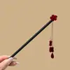 Horquilla Original Retro de Rosa y Sándalo Estilo Antiguo Dinastía Han Cheongsam Cabeza de Bola Diaria Nuevo Chinoiserie Accesorios para el Cabello