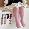 Calcetines para Niños Otoño Nuevos Rayados Múltiples Lazos Medias para Niñas Medianas y Grandes Niños Rayas Verticales Ropa Exterior Capa Base Pantalones