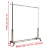 Tienda de Ropa para Hombres y Mujeres Estantería Exhibidor Rack de Exhibición Oro Rosa Rack de Exhibición Acero Inoxidable Estante Isla Rack de Piso de Barra Única Perchero