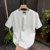 Camiseta de manga curta masculina fina de secagem rápida verão moderno roupas soltas masculinas casual all-match estilo nacional camiseta de manga curta masculina