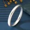 Pulseira de prata pura 9999, com um design tradicional, adequada para mulheres, com acabamento fosco e construção sólida, um presente perfeito para o Dia dos Namorados ou qualquer ocasião especial para sua namorada