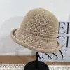 Sombrero de Cubo Japonés Simple Color Sólido Ala Enrollada Sombrero de Pescador Otoño Invierno Cálido Sombrero de Lana Tejida Casual Sombrero de Cubo Adelgazante