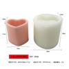 Molde de silicone para velas de aromaterapia em formato de pilar côncavo, faça você mesmo, copo de pilar em formato de coração, molde de copo de vela de cimento e gesso para aromaterapia