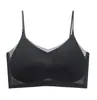 Ropa Interior Transfronteriza del Sudeste Asiático, Ropa Interior Sin Costuras de Seda de Hielo Ultradelgada, Chaleco Sujetador para Mujer, Transpirable para Pechos Grandes, Tirante Delgado en la Espalda