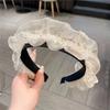 2026 Nuevo y Elegante Accesorio para el Cabello, Diadema de Organza Plisada de Punta Alta, Diadema de Malla de Borde Ancho, Accesorio para el Cabello
