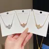 Collar con Colgante de Alas de Ángel Nuevo Estilo Coreano Elegante y Dinámico Accesorios para Mujer, Cadena para Clavícula Exquisita Estilo Lujo Ligero de Gama Alta