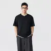 Camiseta Masculina de Verão Estilo Americano, Tecido Pesado, Manga Curta, Corte Solto, Tamanho Grande, Novo Modelo 2026, Roupa Falsa de Duas Peças