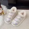 Chinelos de Casa de Algodão Macios Antiderrapantes de Inverno Personalizados Cruzando Fronteiras com Forro de Lã Espessado Quente Sapatos de Pão com Sola Grossa Sapatos Externos de Algodão