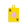 Pintado Creativo Agujero para Colgar Mini Aleación DIY Accesorios de Joyería Colgante un Colgante de Carta de Póker Llavero Colgante de Bolsa Venta al por Mayor