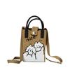 Bolso cruzado para el hombro, Bolso de mano con un toque de alta gama, Bolso de nicho versátil inspirado en la dopamina para teléfono, Bolso de punto de dibujos animados nuevo