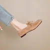 Primeiro encontro com Jiju Jiju é super confortável~! Mocassins planos versáteis para mulheres, estilo britânico, com cadarço, sola macia, sapatos de dirigir, single retrô