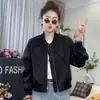 Chaqueta casual de estilo americano nueva de primavera, top versátil y moderno, abrigo corto simple holgado para mujer, chaqueta de primavera para mujer
