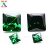 Piedras Sueltas Cuadradas de Ángulo Recto 3*3-12*12mm Zirconio Fábrica Mayorista Calidad 7A 34 # Verde Claro 35 # Piedra de Zirconio Verde