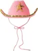 Amazon Transfronterizo Sombrero de Vaquero Sombrero de Fieltro con Forma de Vaquero Borde Rosa Dorado Sombrero de Vaquero de Estrella de Cinco Puntas Sombrero de Vaquero Dick