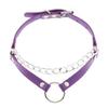 Oye E-Commerce Transfronterizo Suministro Europeo y Americano Original Nuevo Punk Cadena a Juego Anillo con Forma de O de Doble Línea Collar de Piel Sintética