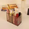 Porta bolígrafos transparente acrílico estilo Ins moderno para escritorio de estudiante, gran capacidad, caja exquisita para almacenamiento de papelería con tapa